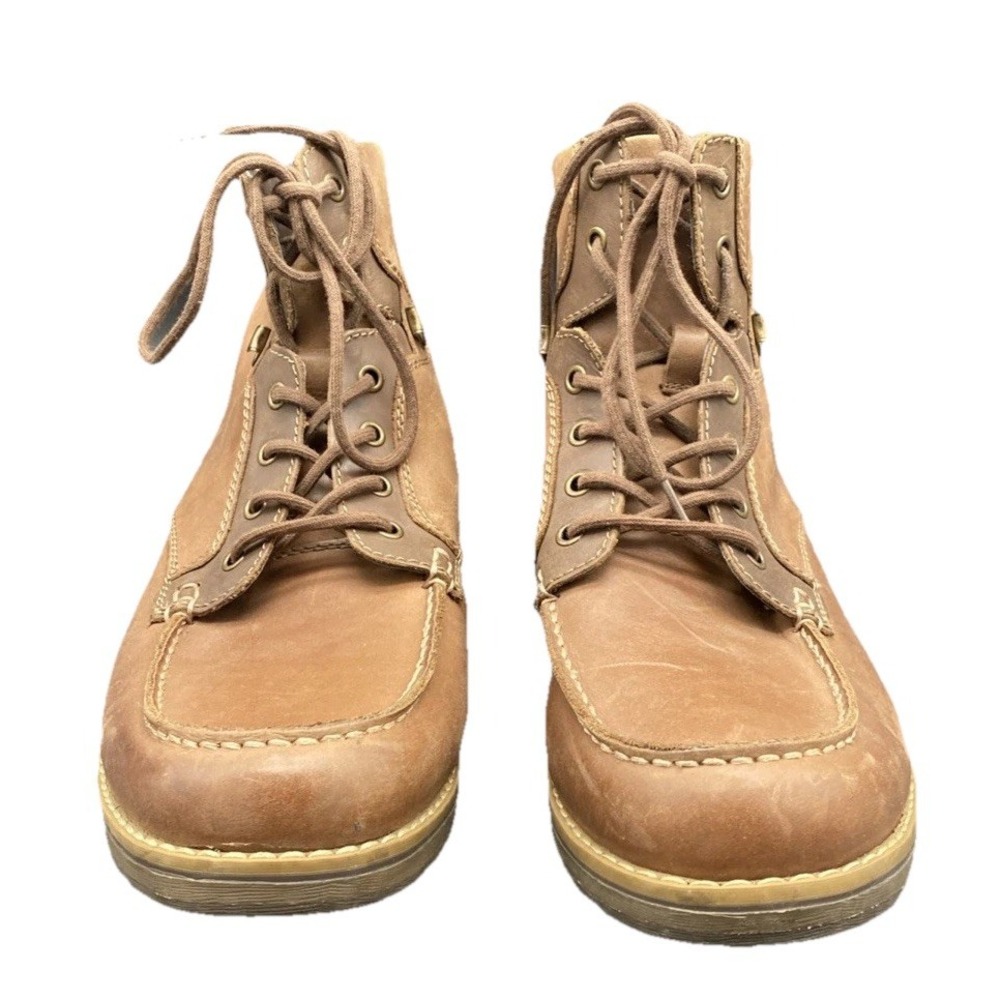 GBX Layne Mens Brown Lace Up Moc‎ Toe Leather Ankle Chukka Boots Size 12M